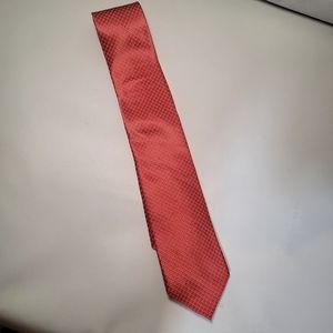 MICHAEL KORS 100% silk orange with blue print mens neck tie
